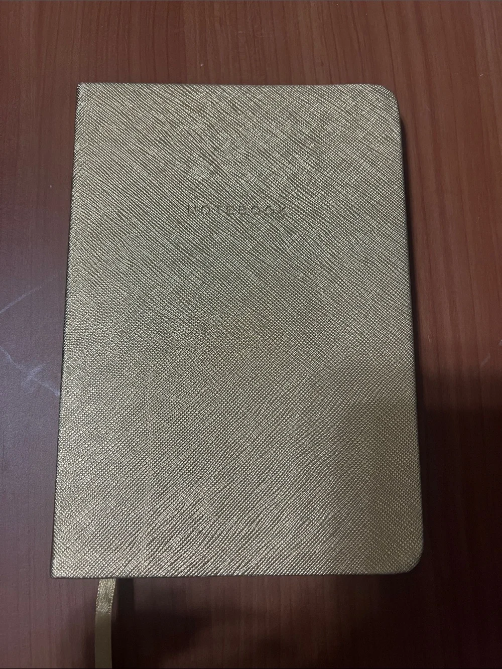 Martha Stewart Metallic Gold Notebook with Ribbon